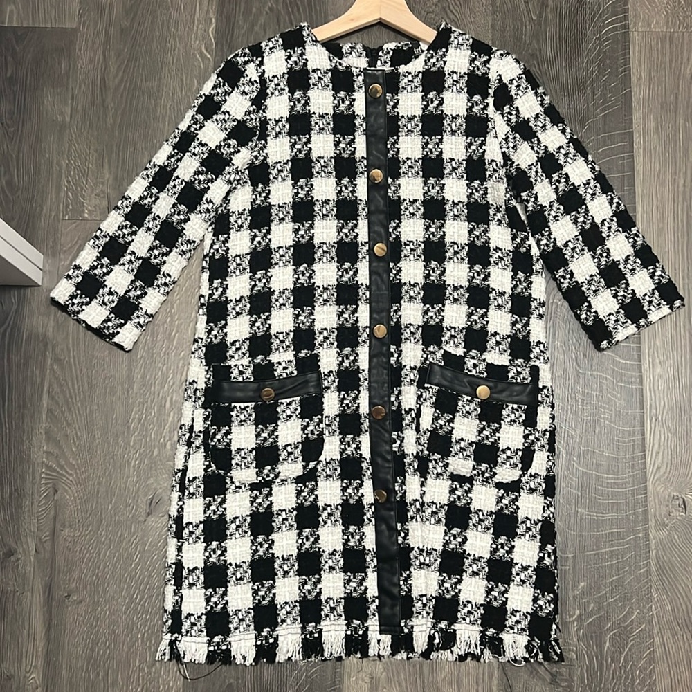 Black & White Plaid Dress